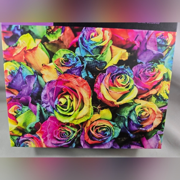 Rainbow Painted Roses 1000 Piece Jigsaw Puzzle Gift Craft Flowers New - Picture 3 of 11